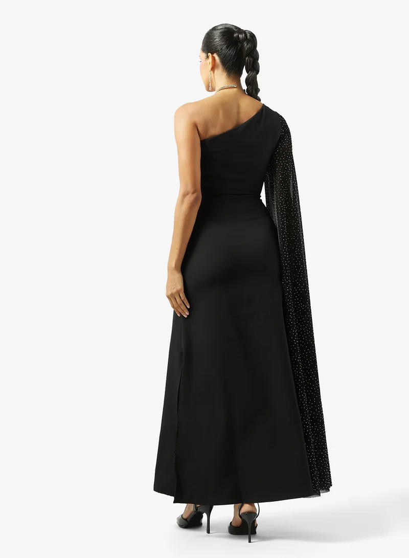 Ella Limited Edition One Shoulder Dress With Shimmer Trail